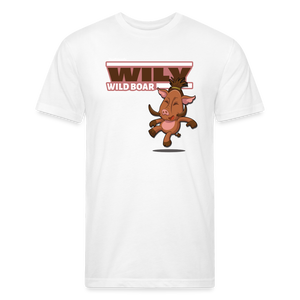 Wily Wild Boar Character Comfort Adult Tee - white