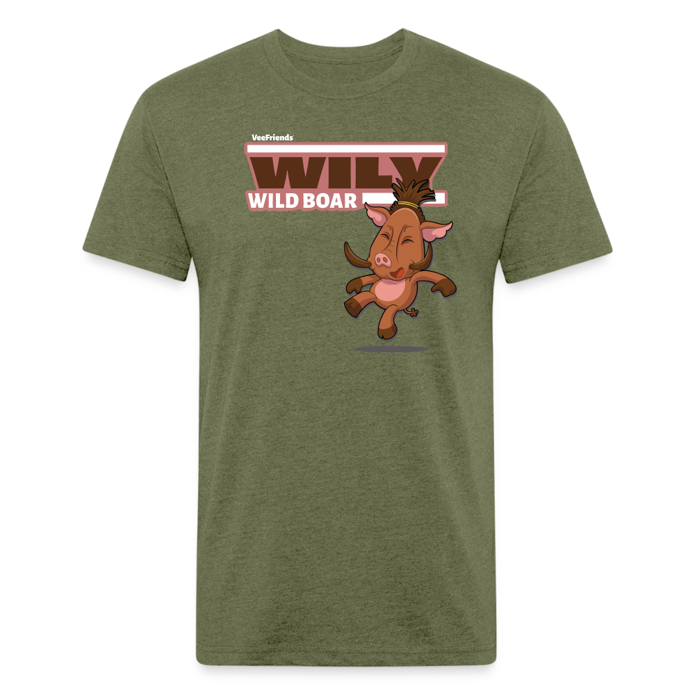 
            
                Load image into Gallery viewer, Wily Wild Boar Character Comfort Adult Tee - heather military green
            
        