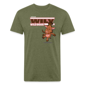 
            
                Load image into Gallery viewer, Wily Wild Boar Character Comfort Adult Tee - heather military green
            
        