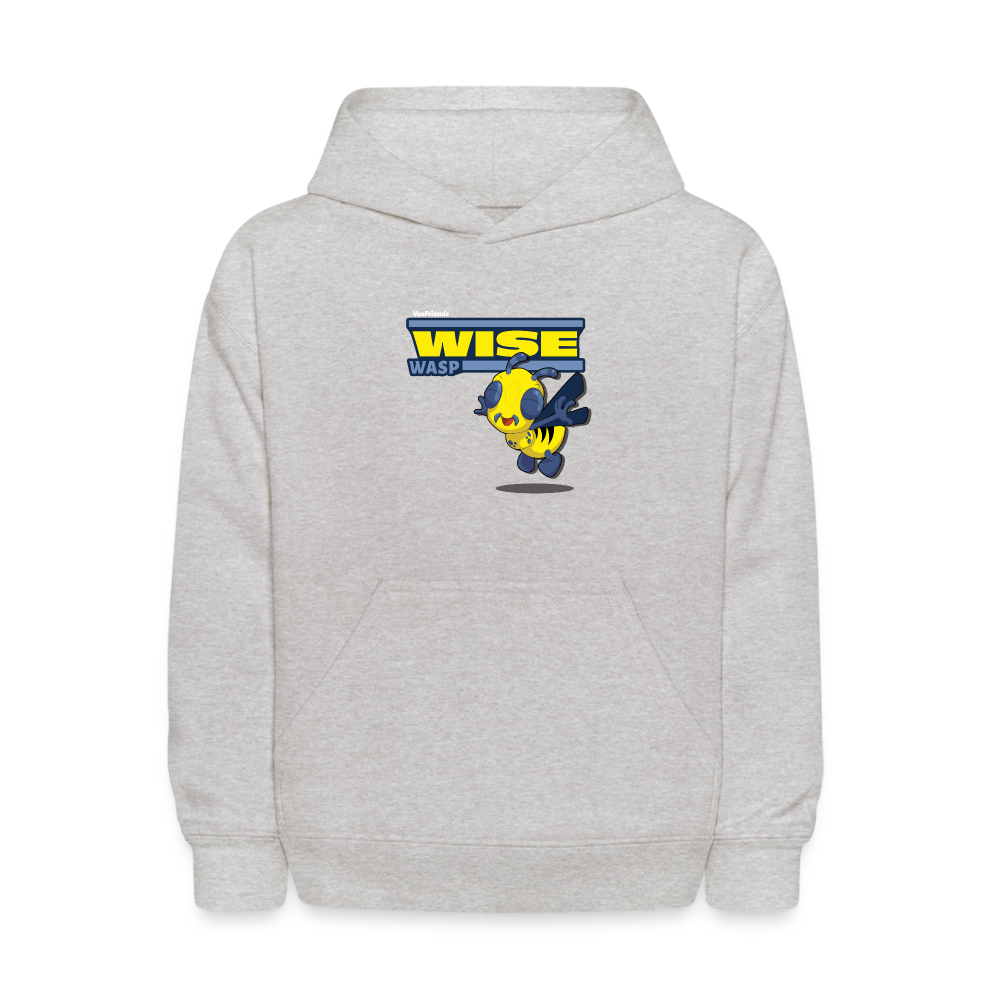 Wise Wasp Character Comfort Kids Hoodie - heather gray