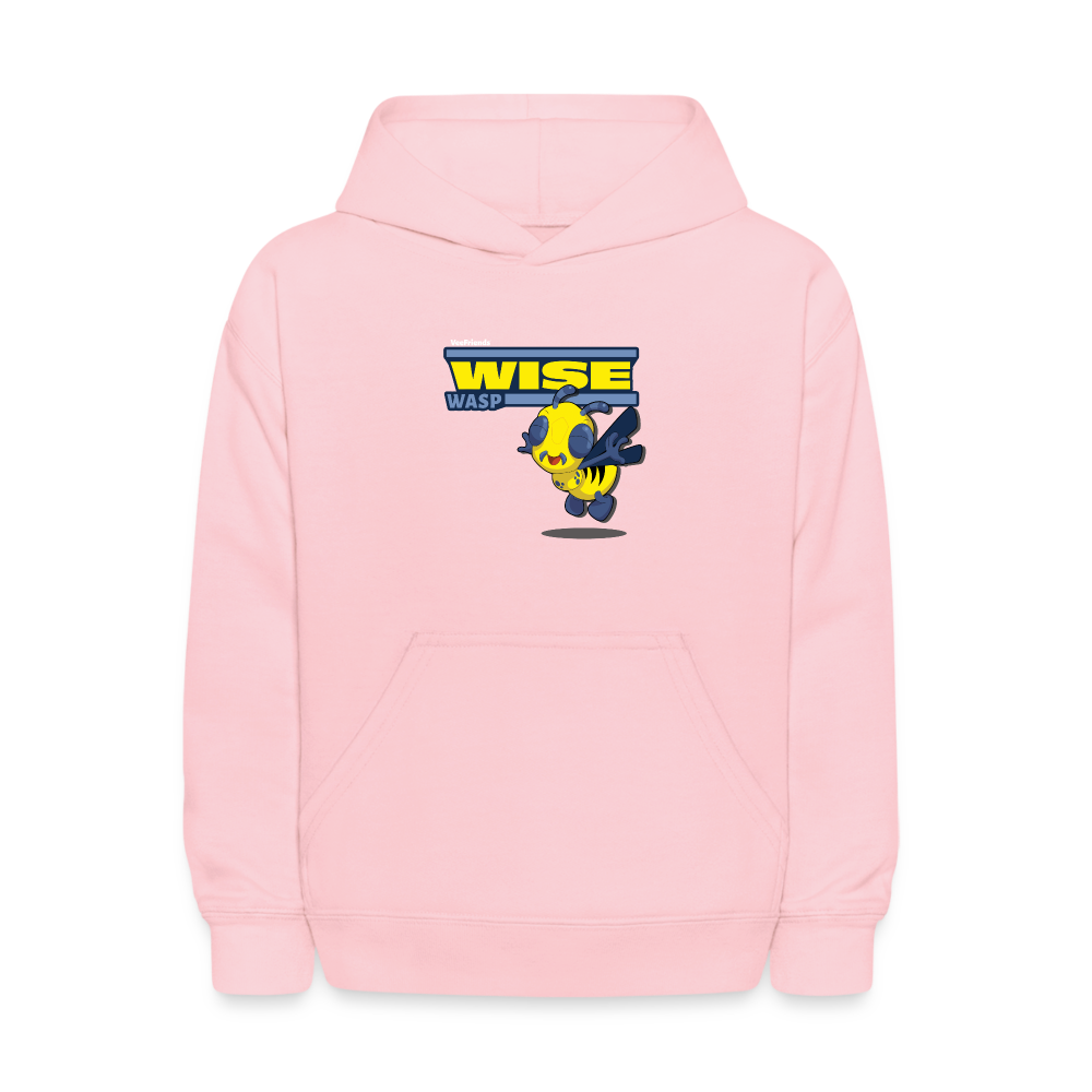 Wise Wasp Character Comfort Kids Hoodie - pink