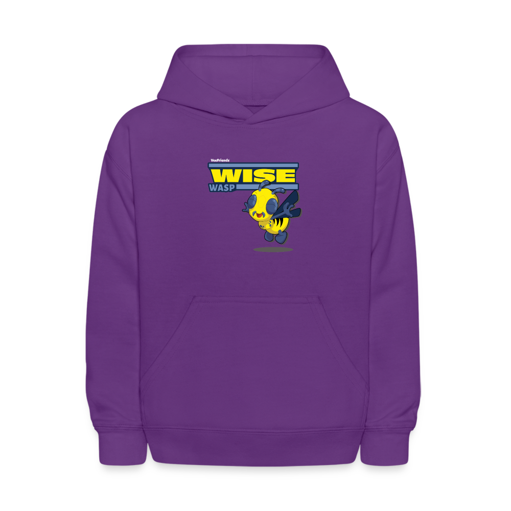
            
                Load image into Gallery viewer, Wise Wasp Character Comfort Kids Hoodie - purple
            
        