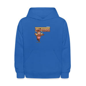 Well-Rounded Warthog Character Comfort Kids Hoodie - royal blue