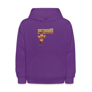 Well-Rounded Warthog Character Comfort Kids Hoodie - purple