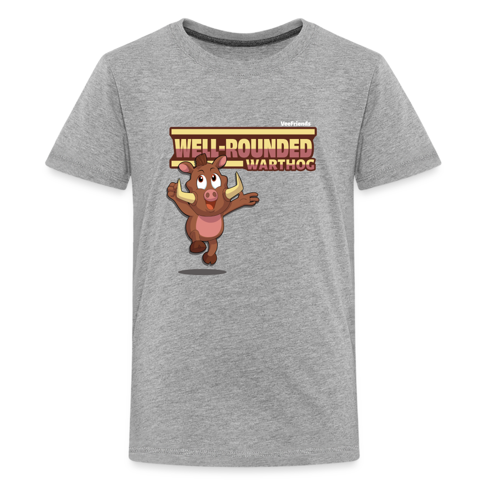 
            
                Load image into Gallery viewer, Well-Rounded Warthog Character Comfort Kids Tee - heather gray
            
        