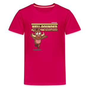 
            
                Load image into Gallery viewer, Well-Rounded Warthog Character Comfort Kids Tee - dark pink
            
        