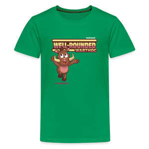 
            
                Load image into Gallery viewer, Well-Rounded Warthog Character Comfort Kids Tee - kelly green
            
        
