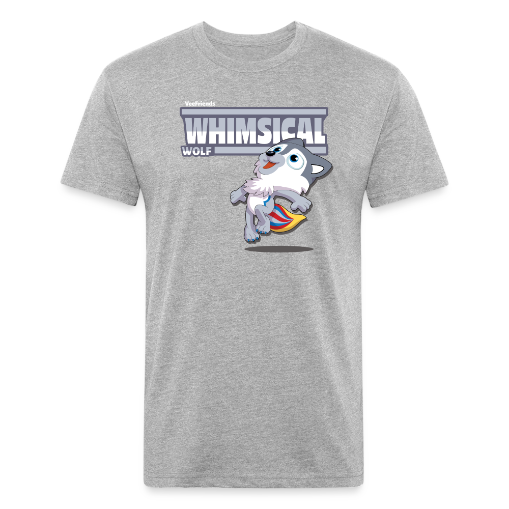 Whimsical Wolf Character Comfort Adult Tee - heather gray