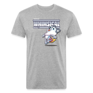 Whimsical Wolf Character Comfort Adult Tee - heather gray