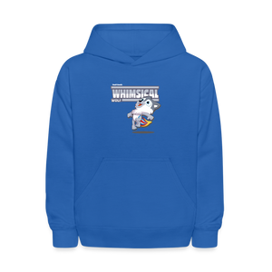 Whimsical Wolf Character Comfort Kids Hoodie - royal blue