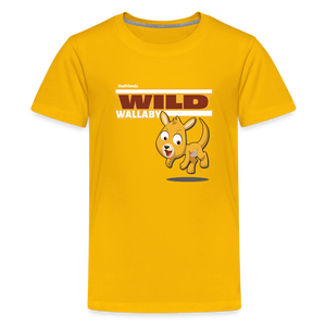 Wild Wallaby Character Comfort Kids Tee - sun yellow