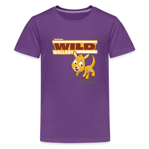Wild Wallaby Character Comfort Kids Tee - purple