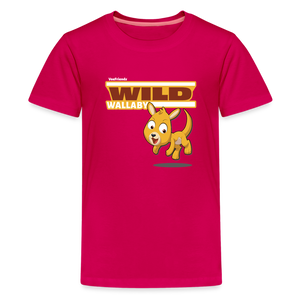 Wild Wallaby Character Comfort Kids Tee - dark pink
