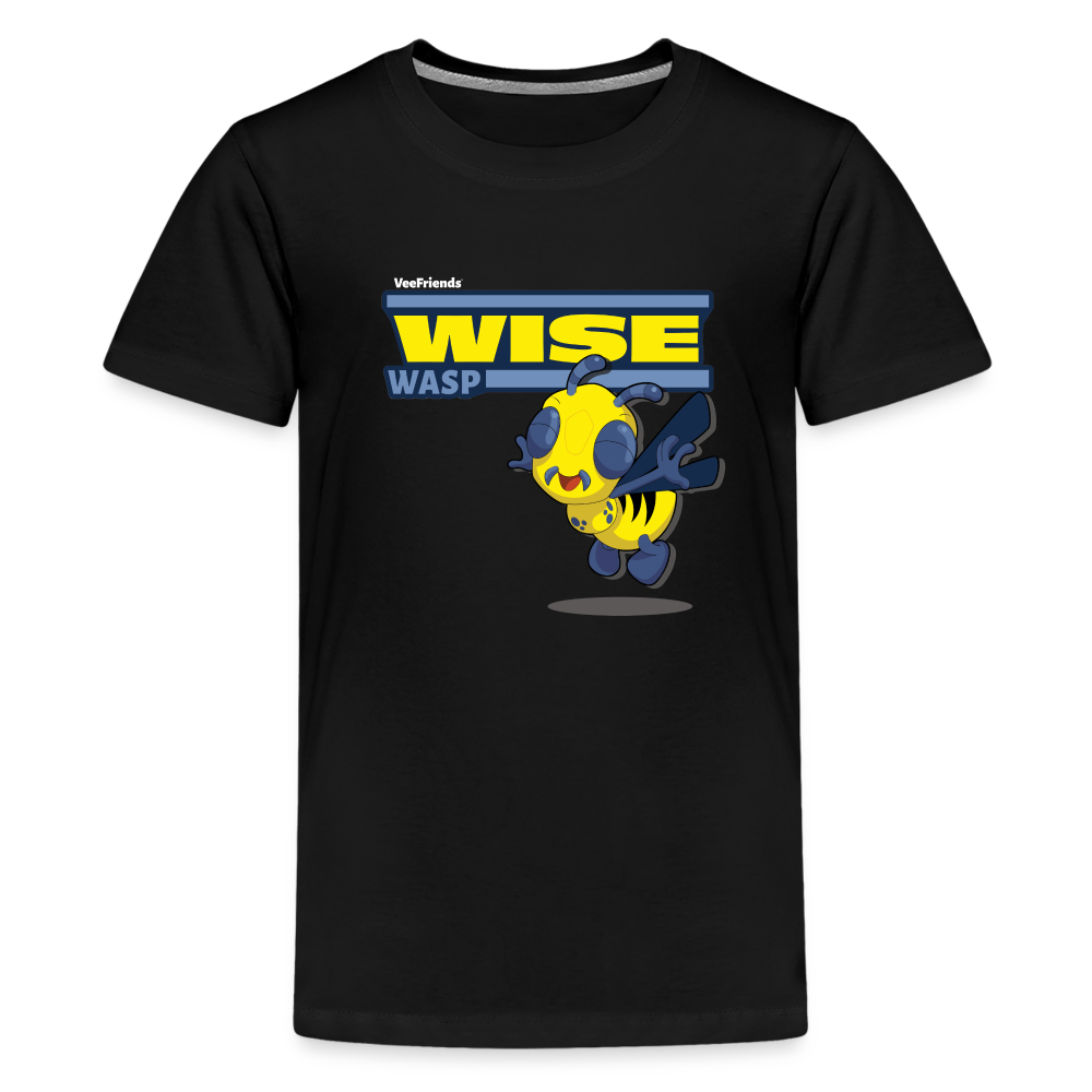 Wise Wasp Character Comfort Kids Tee - black