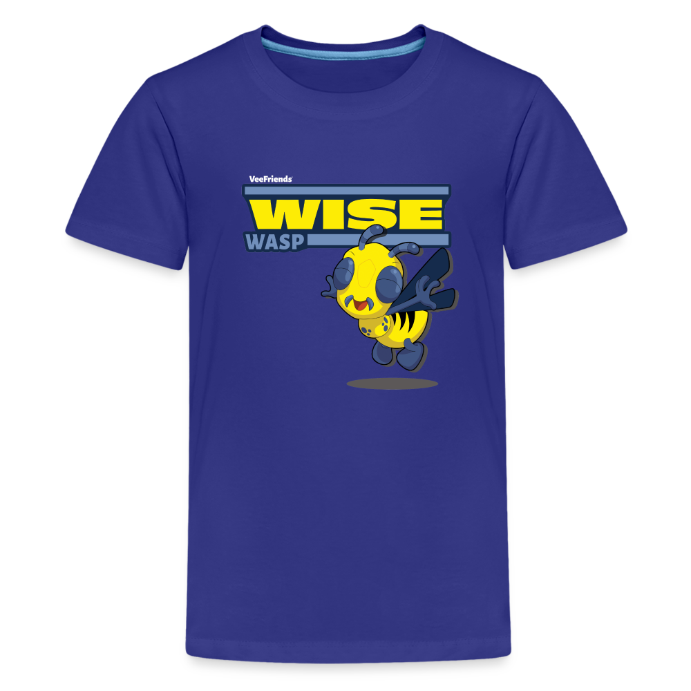 Wise Wasp Character Comfort Kids Tee - royal blue