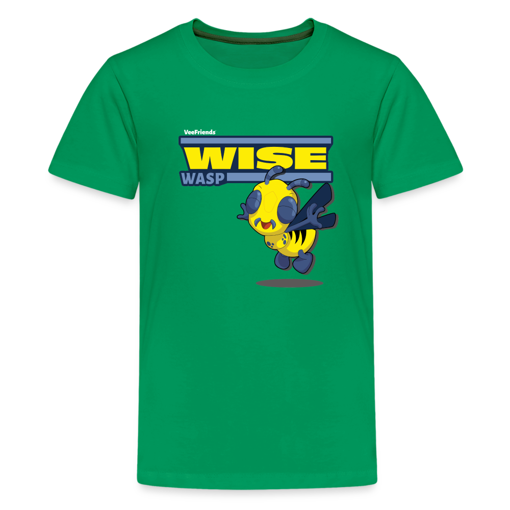 Wise Wasp Character Comfort Kids Tee - kelly green