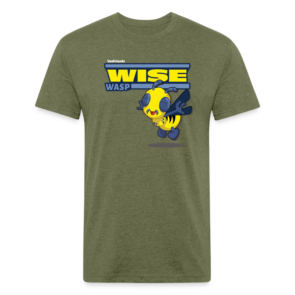 Wise Wasp Character Comfort Adult Tee - heather military green