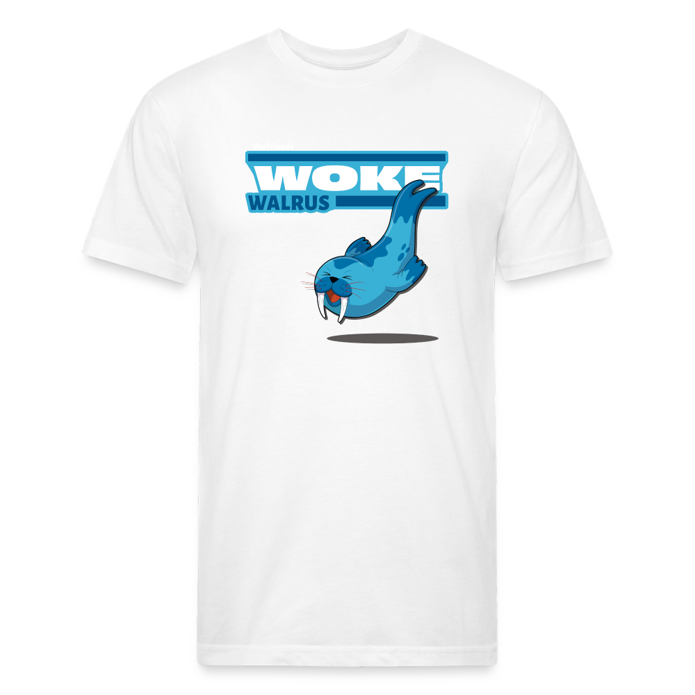 Woke Walrus Character Comfort Adult Tee - white