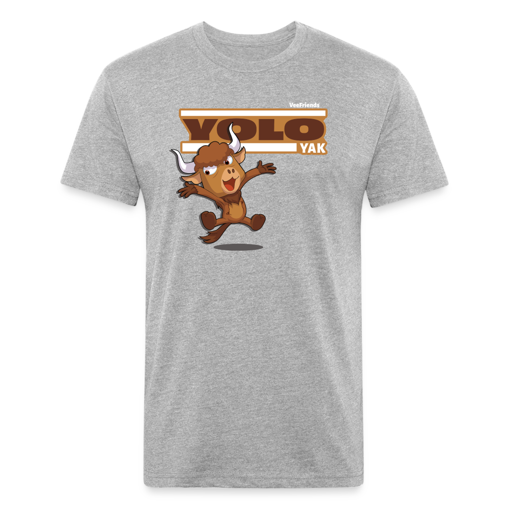 Yolo Yak Character Comfort Adult Tee - heather gray