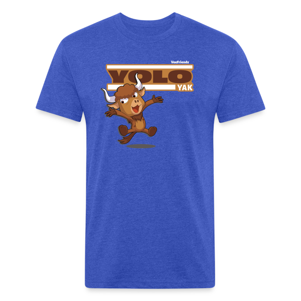 Yolo Yak Character Comfort Adult Tee - heather royal