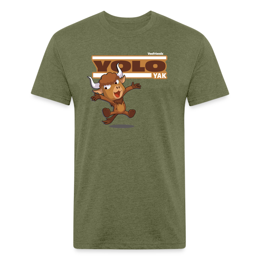 Yolo Yak Character Comfort Adult Tee - heather military green