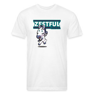 Zestful Zebra Character Comfort Adult Tee - white