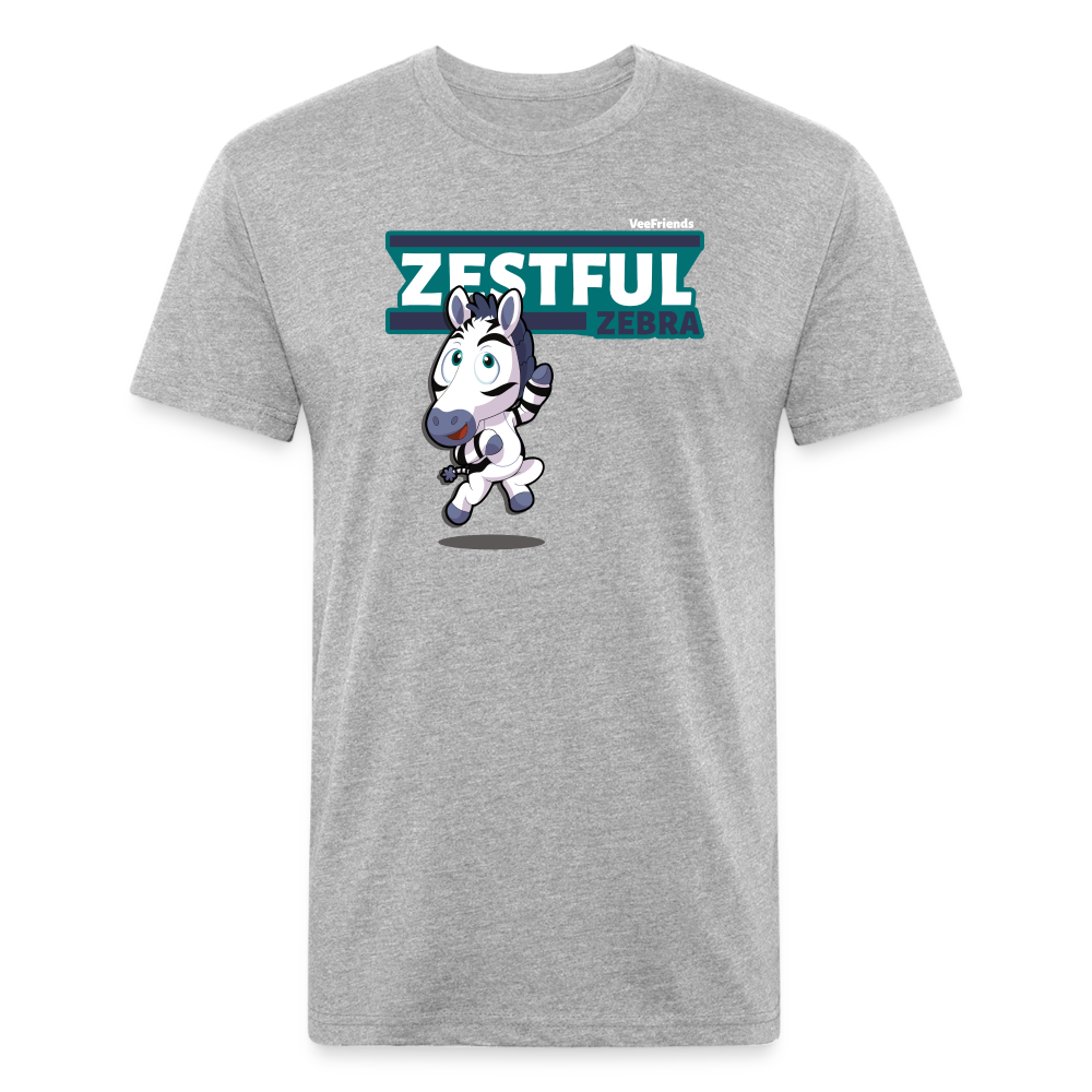 Zestful Zebra Character Comfort Adult Tee - heather gray