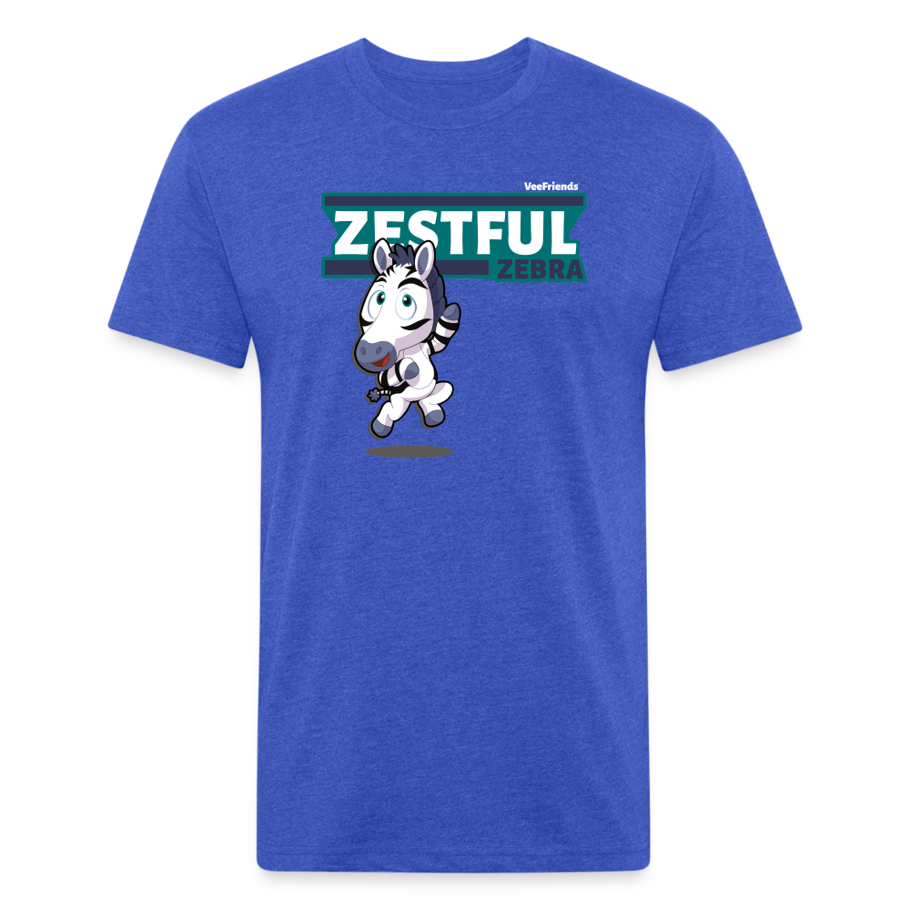 Zestful Zebra Character Comfort Adult Tee - heather royal