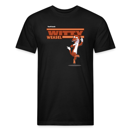 Witty Weasel Character Comfort Adult Tee - black