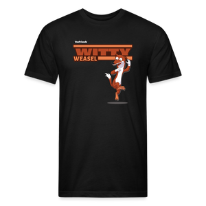 Witty Weasel Character Comfort Adult Tee - black