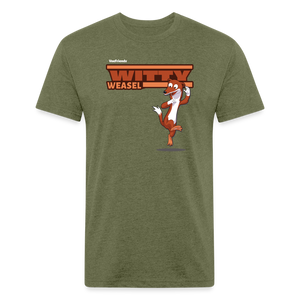 
            
                Load image into Gallery viewer, Witty Weasel Character Comfort Adult Tee - heather military green
            
        