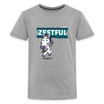 Zestful Zebra Character Comfort Kids Tee - heather gray