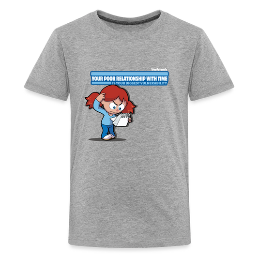 Your Poor Relationship With Time Is Your Biggest Vulnerability Character Comfort Kids Tee - heather gray