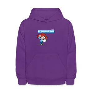 
            
                Load image into Gallery viewer, Your Poor Relationship With Time Is Your Biggest Vulnerability Character Comfort Kids Hoodie - purple
            
        