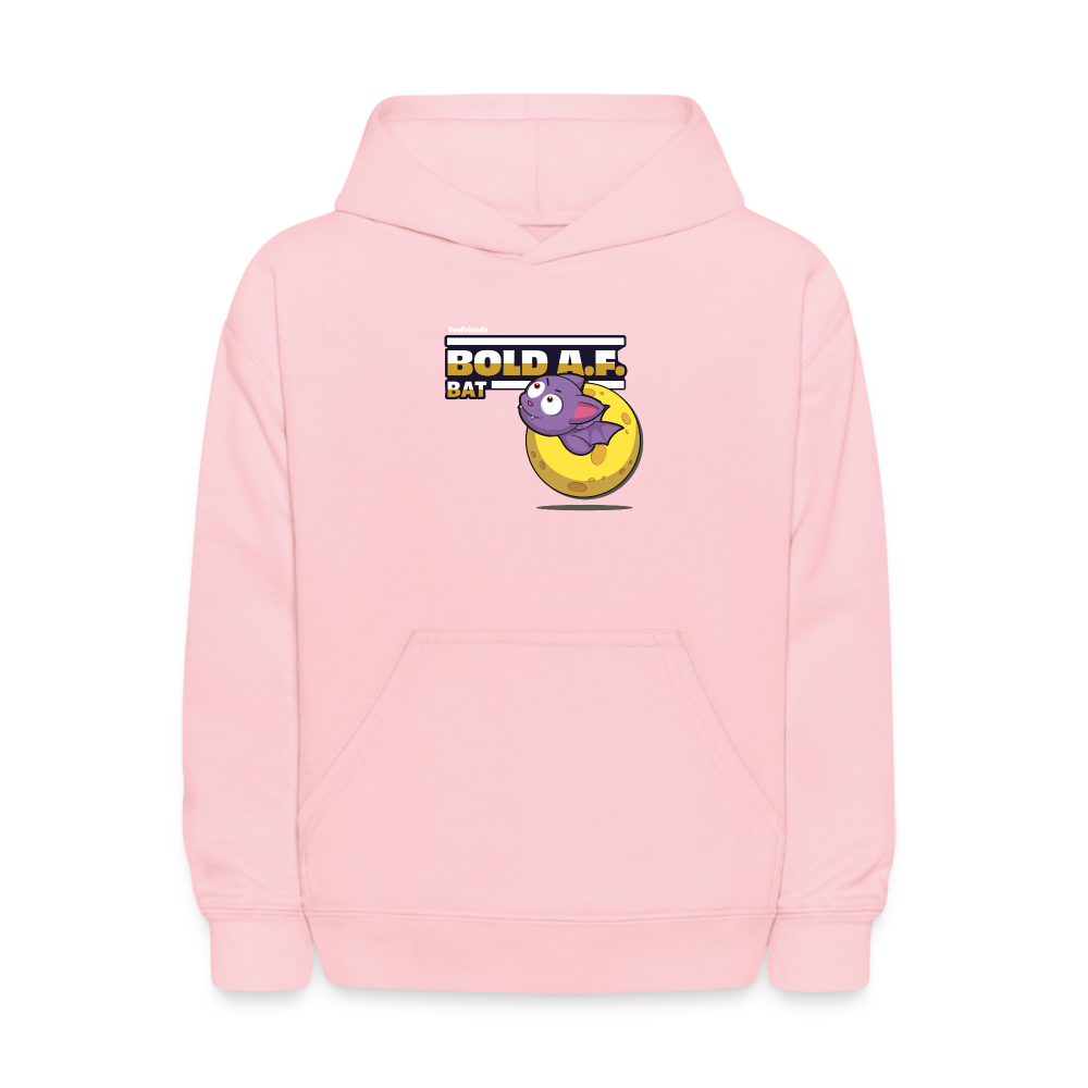 Bold A.F. Bat Character Comfort Kids Hoodie - pink