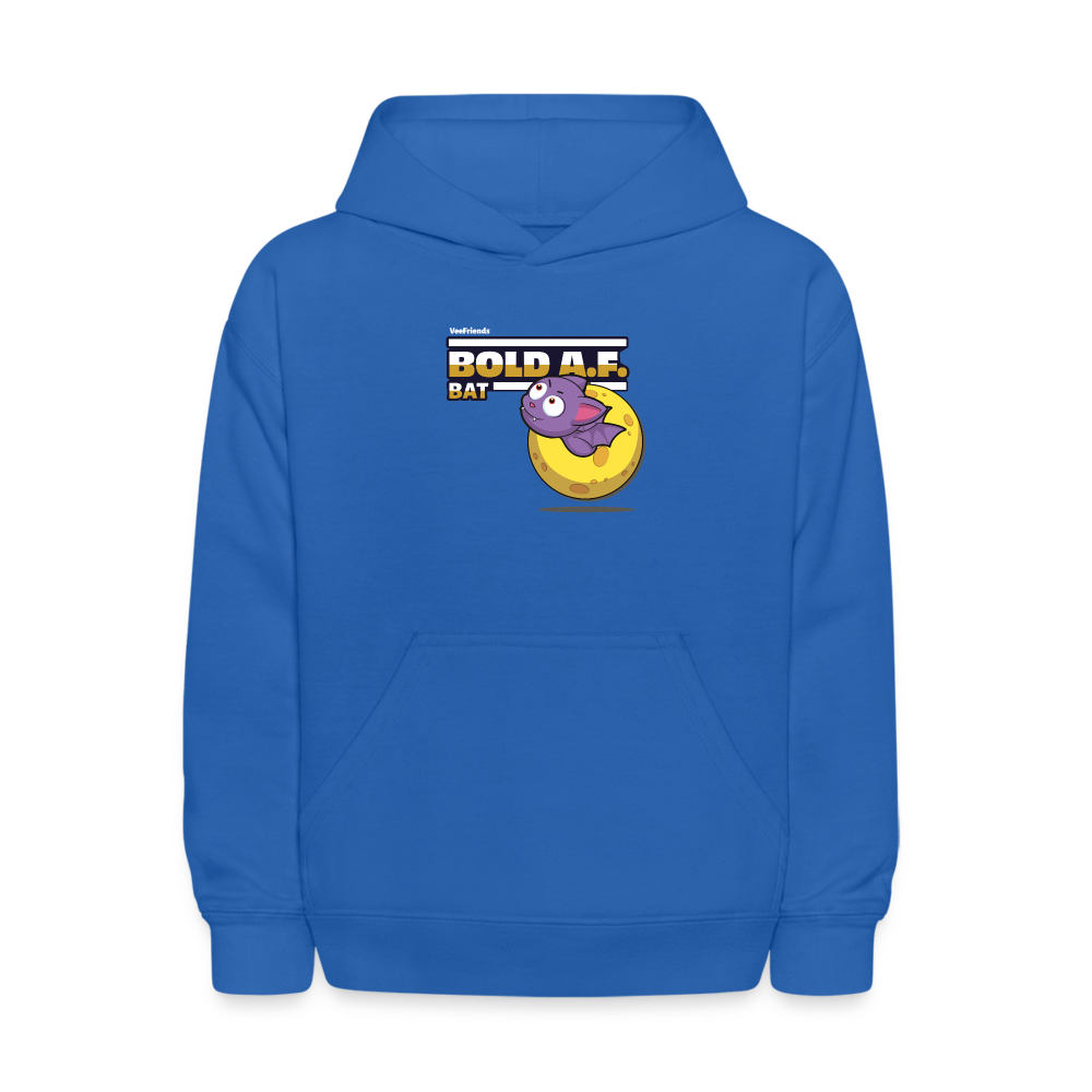 Bold A.F. Bat Character Comfort Kids Hoodie - royal blue