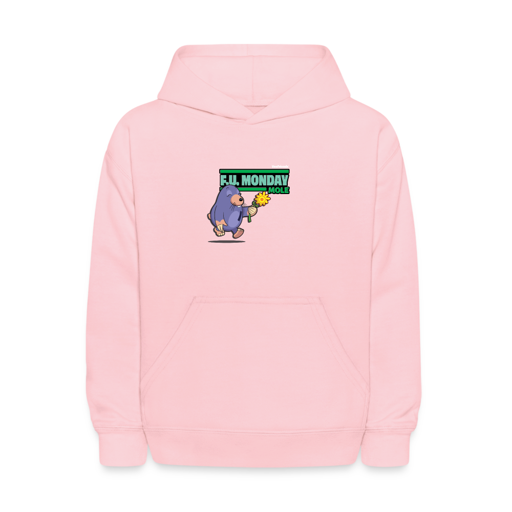 F.U. Monday Mole Character Comfort Kids Hoodie - pink