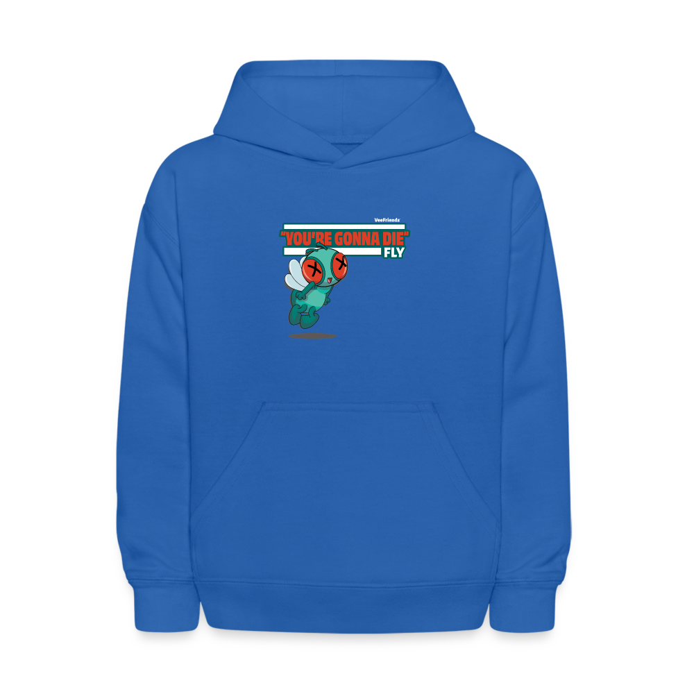 
            
                Load image into Gallery viewer, &amp;quot;You’re Gonna Die&amp;quot; Fly Character Comfort Kids Hoodie - royal blue
            
        
