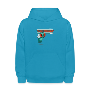 "You’re Gonna Die" Fly Character Comfort Kids Hoodie - turquoise