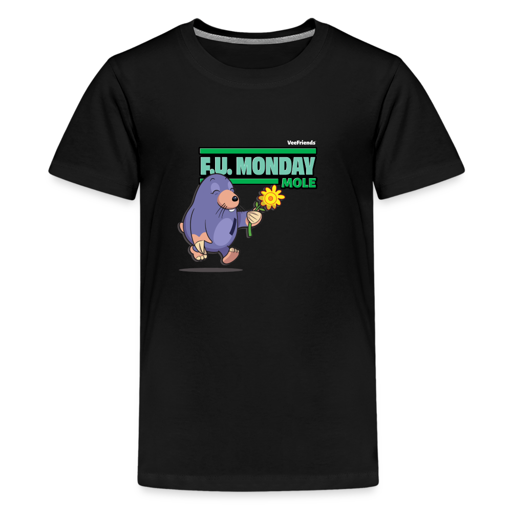 F.U. Monday Mole Character Comfort Kids Tee - black