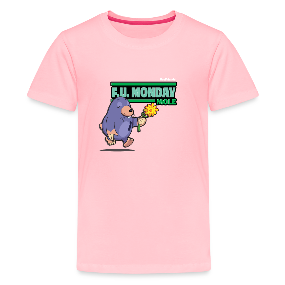 
            
                Load image into Gallery viewer, F.U. Monday Mole Character Comfort Kids Tee - pink
            
        