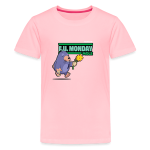 
            
                Load image into Gallery viewer, F.U. Monday Mole Character Comfort Kids Tee - pink
            
        