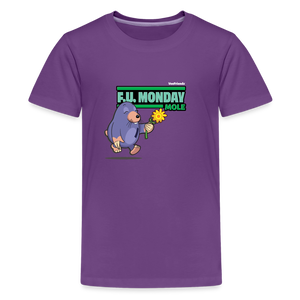 
            
                Load image into Gallery viewer, F.U. Monday Mole Character Comfort Kids Tee - purple
            
        