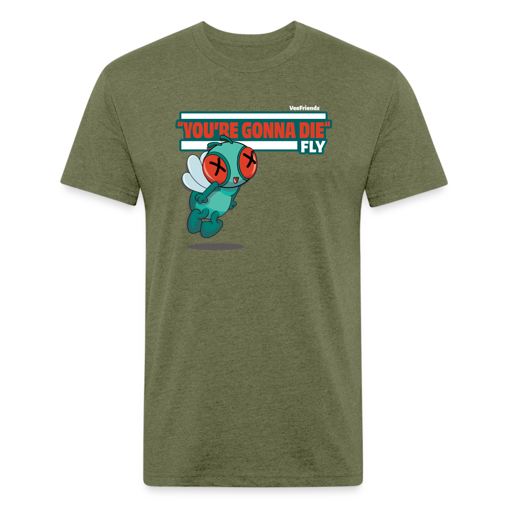 
            
                Load image into Gallery viewer, &amp;quot;You’re Gonna Die&amp;quot; Fly Character Comfort Adult Tee - heather military green
            
        