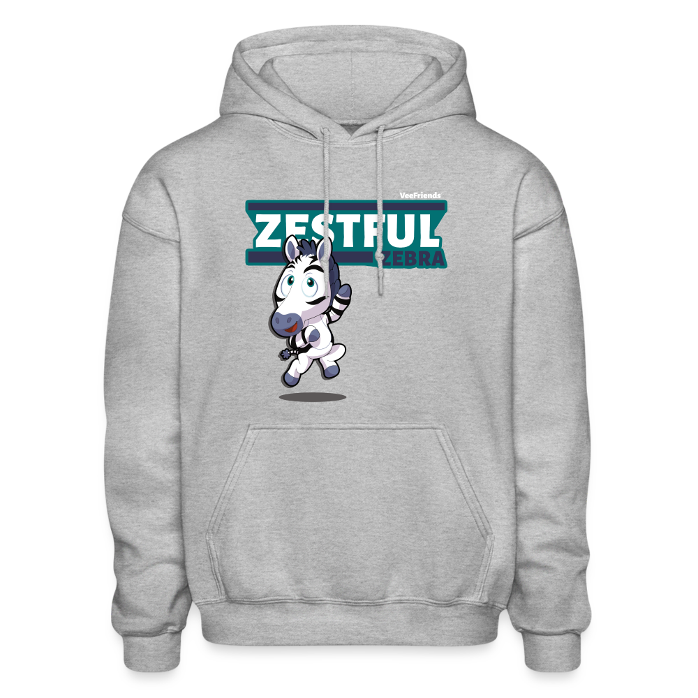 Zestful Zebra Character Comfort Adult Hoodie - heather gray