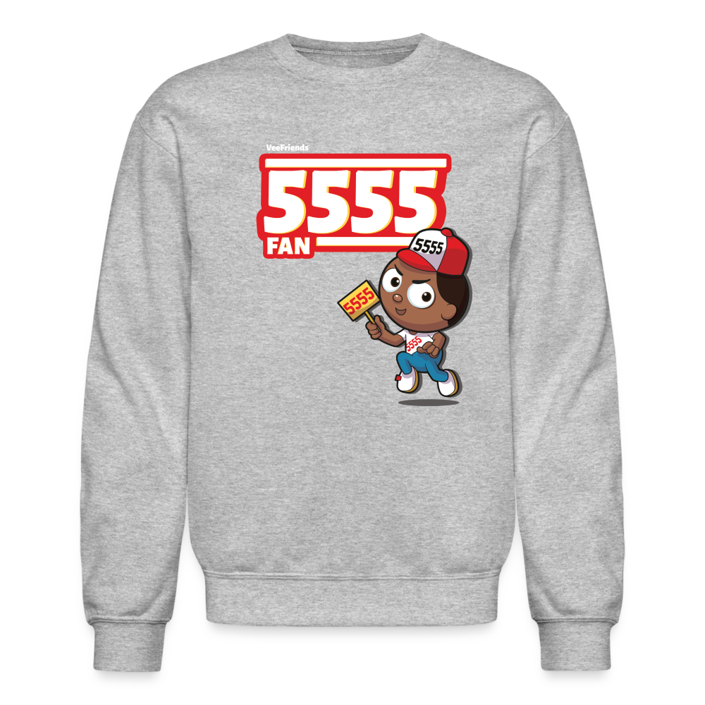 5555 Fan Character Comfort Adult Crewneck Sweatshirt - heather gray
