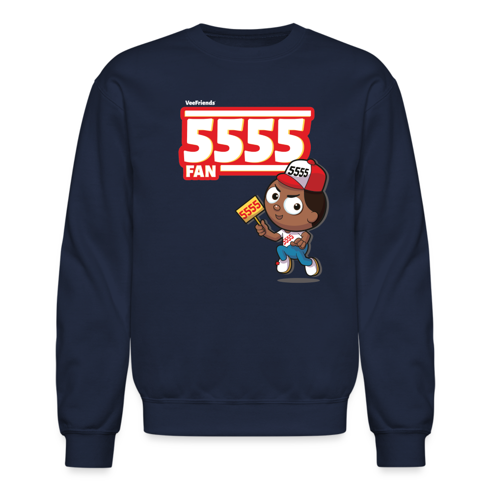 5555 Fan Character Comfort Adult Crewneck Sweatshirt - navy