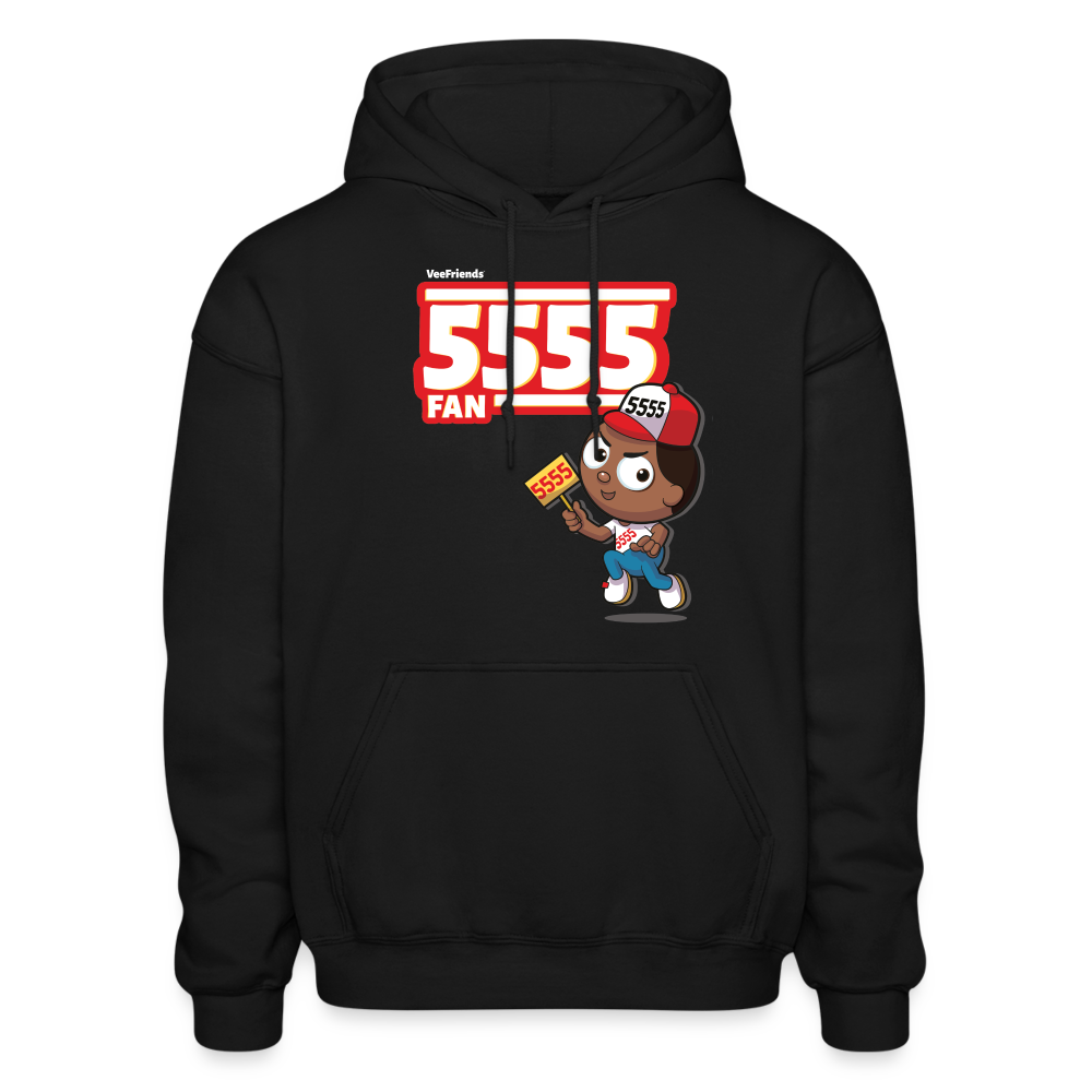 5555 Fan Character Comfort Adult Hoodie - black