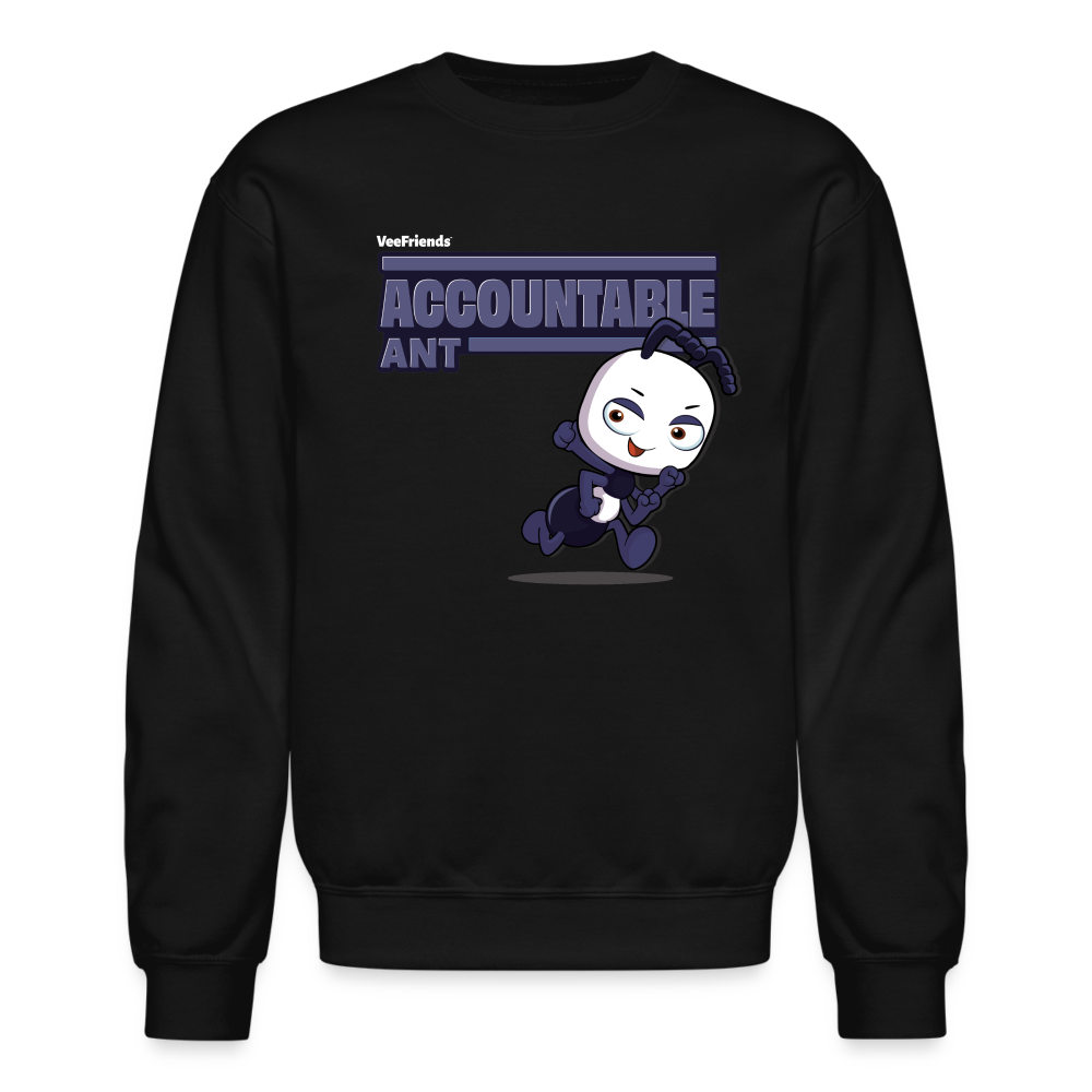 Accountable Ant Character Comfort Adult Crewneck Sweatshirt - black