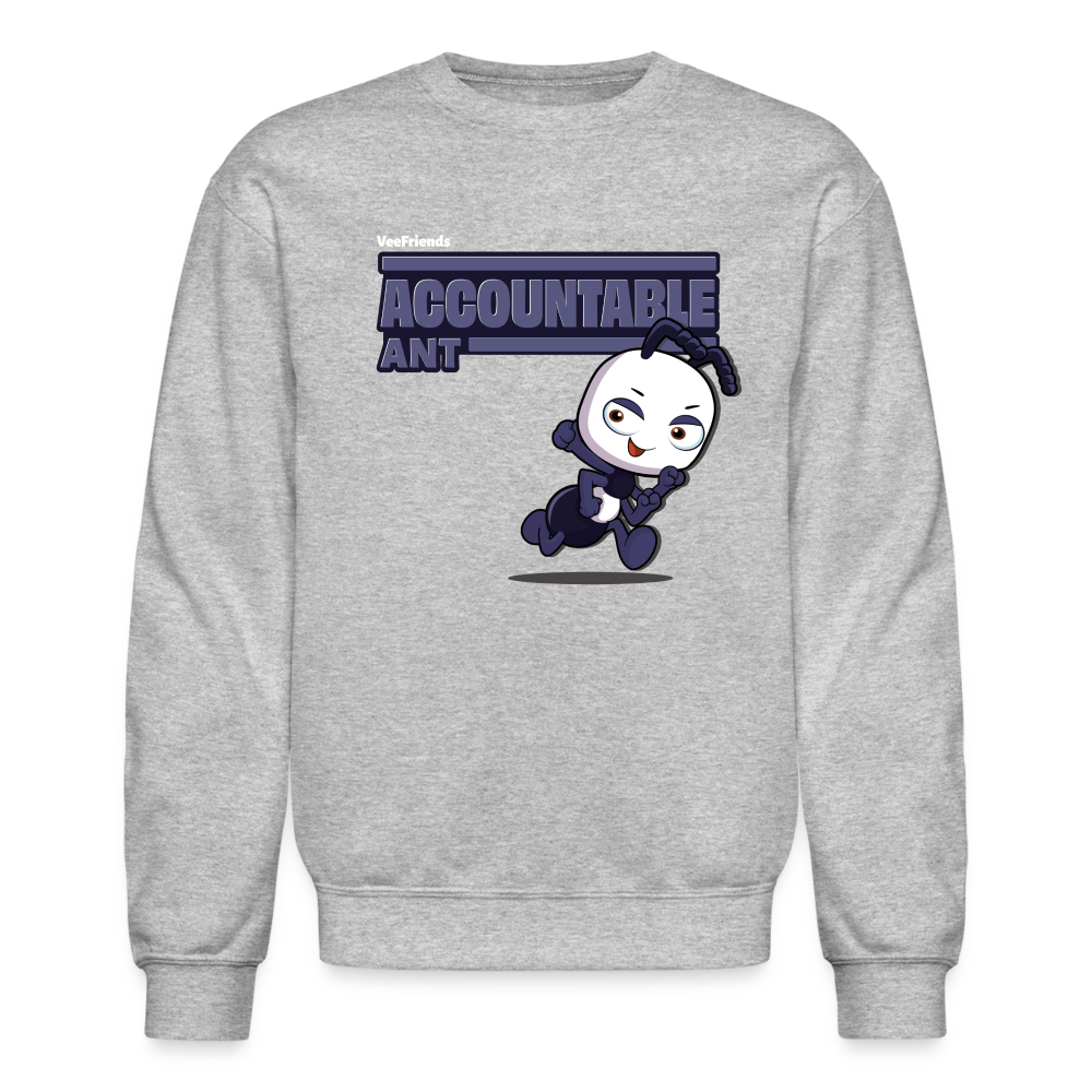 Accountable Ant Character Comfort Adult Crewneck Sweatshirt - heather gray